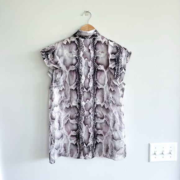 Elie Tahari Bree Silk Shirt Quartz Multi M NWT - Picture 2 of 9